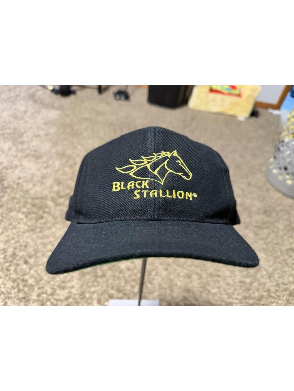 Vintage Otto Black Stalion Hat / Wool / Snapback Cap